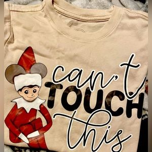 Elf on the Shelf kids’ Christmas screen-printed shirt. Washed, never worn.